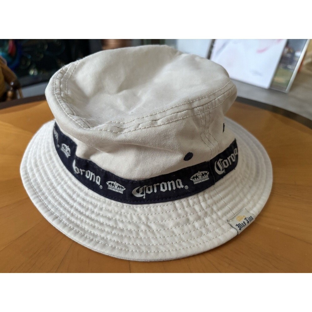 Corona Bucket Hat Concept One Accessories White Blue Más Fina Breweriana Theme